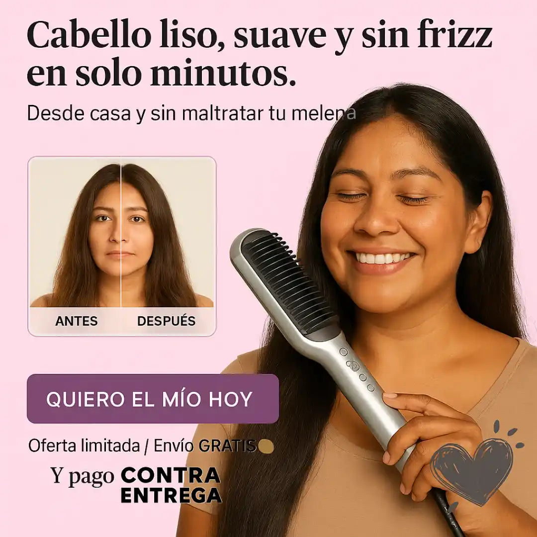 Cepillo Alisador 2 en 1🌸
